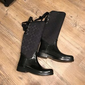 Women’s Coach Tristee rain boots size 9